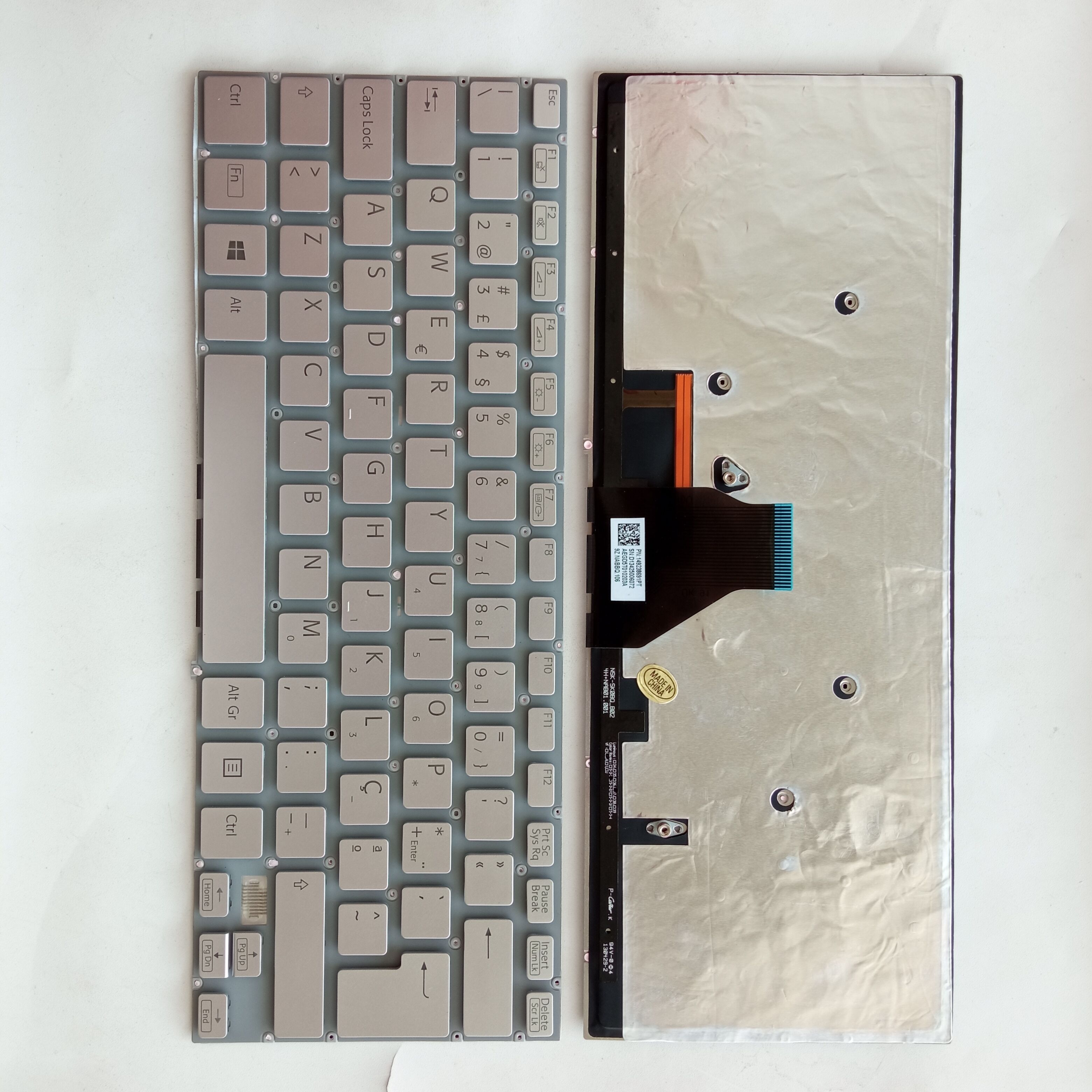 Picture of New Replacement Laptop Keyboard For SONY SVF14/SVF14A straight cable SILVER Backlit PO Layout